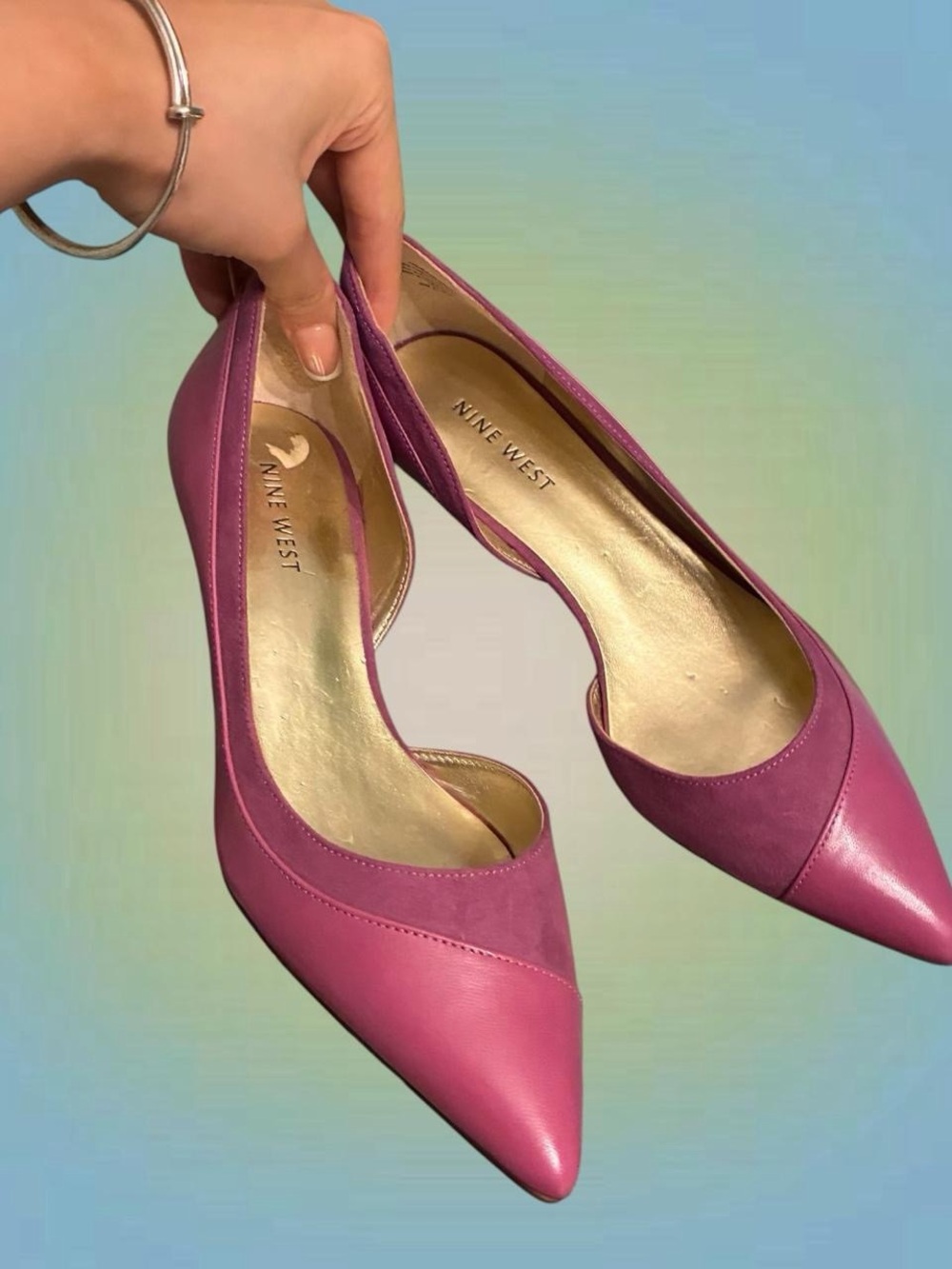Nine West Pink Pointed-Toe Heels